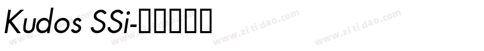 Kudos SSi字体转换